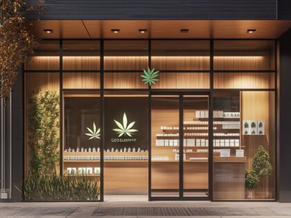 Seed Supreme seed bank storefront with cannabis seed displays and branded signage, representing one of the best seed banks available.